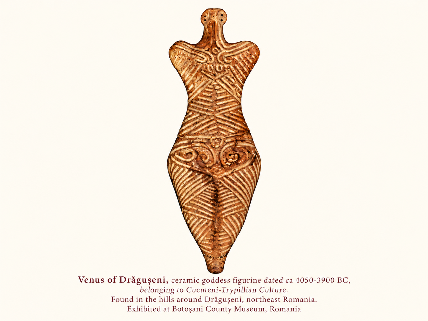Venus of Drăgușeni, ceramic goddess figurine from the Cucuteni–Trypillia culture